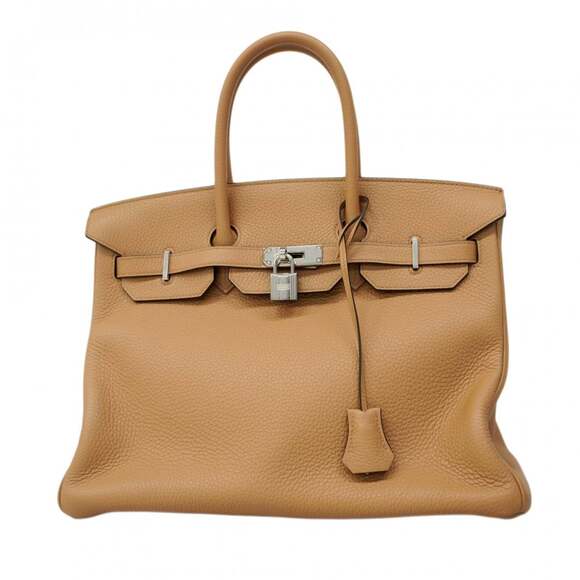 HERMES Handbags - Hermes Hermès Birkin 35 Handbag, Taurillon Clemence Leather, Chai U Stamp, Wo...